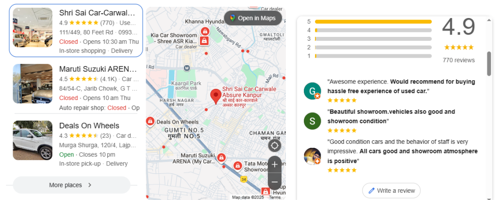 Why Car Dealerships Need Optimized Google Listings for More Bookings? 5 - Famepilot Internet Private Ltd.